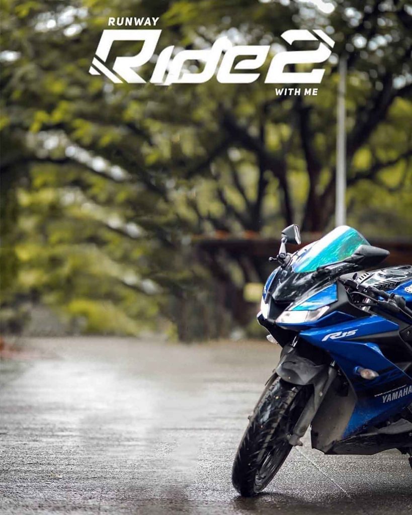 Yamaha R15 Blue Bike CB Background Free Stock