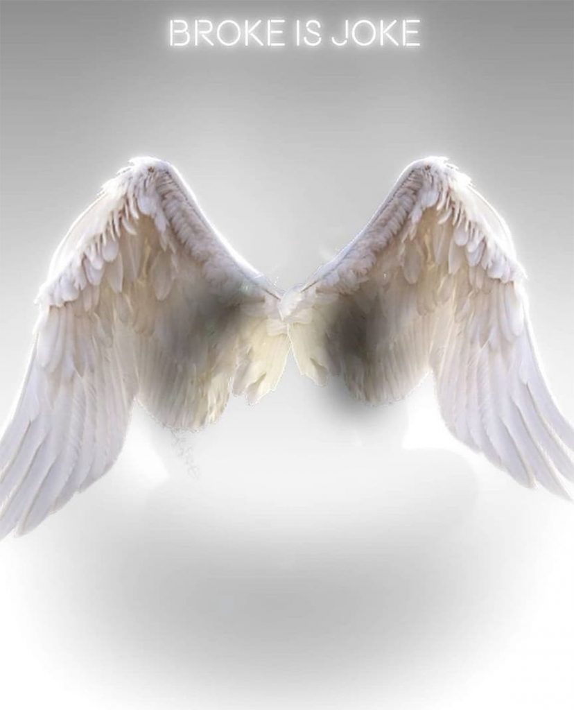 White beautiful Wings CB Background Free Stock Image