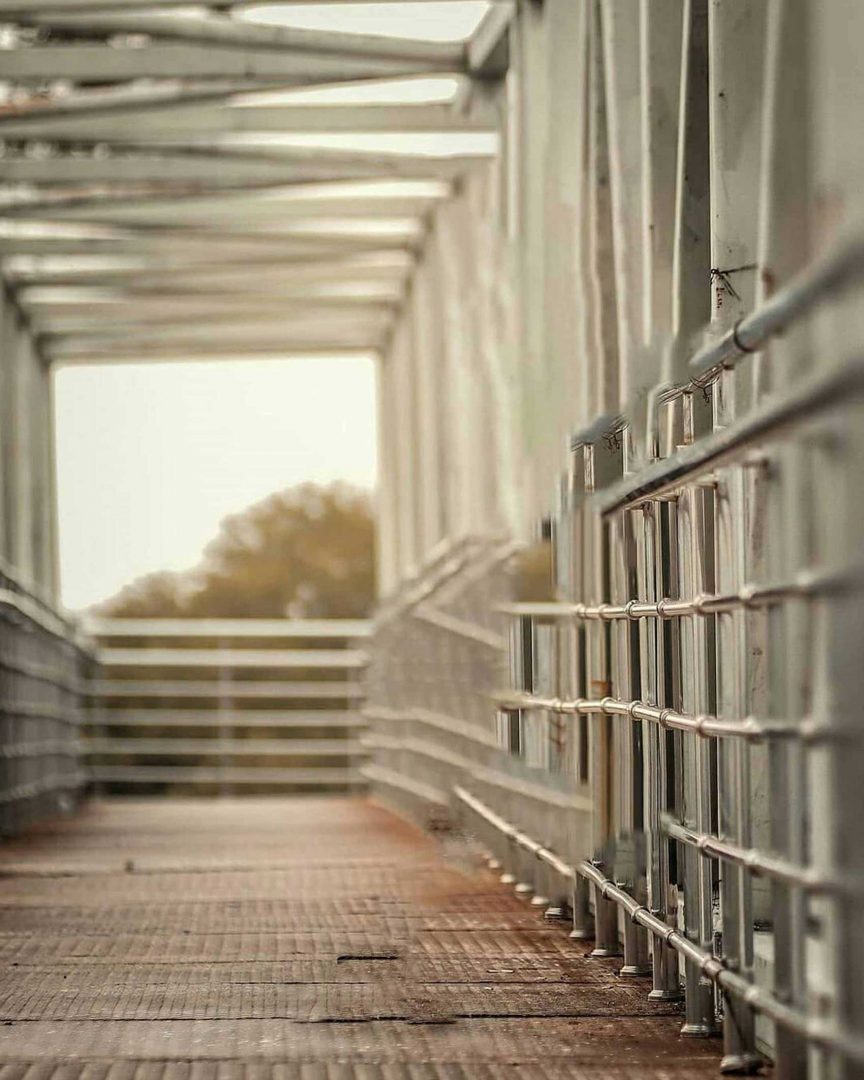 Railway Foot Over Bridge Snapseed Background Free Stock Photo